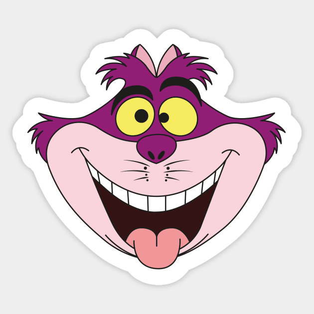 Cheshire Cat - Bonkers Chonkers Sticker by matts.graphics